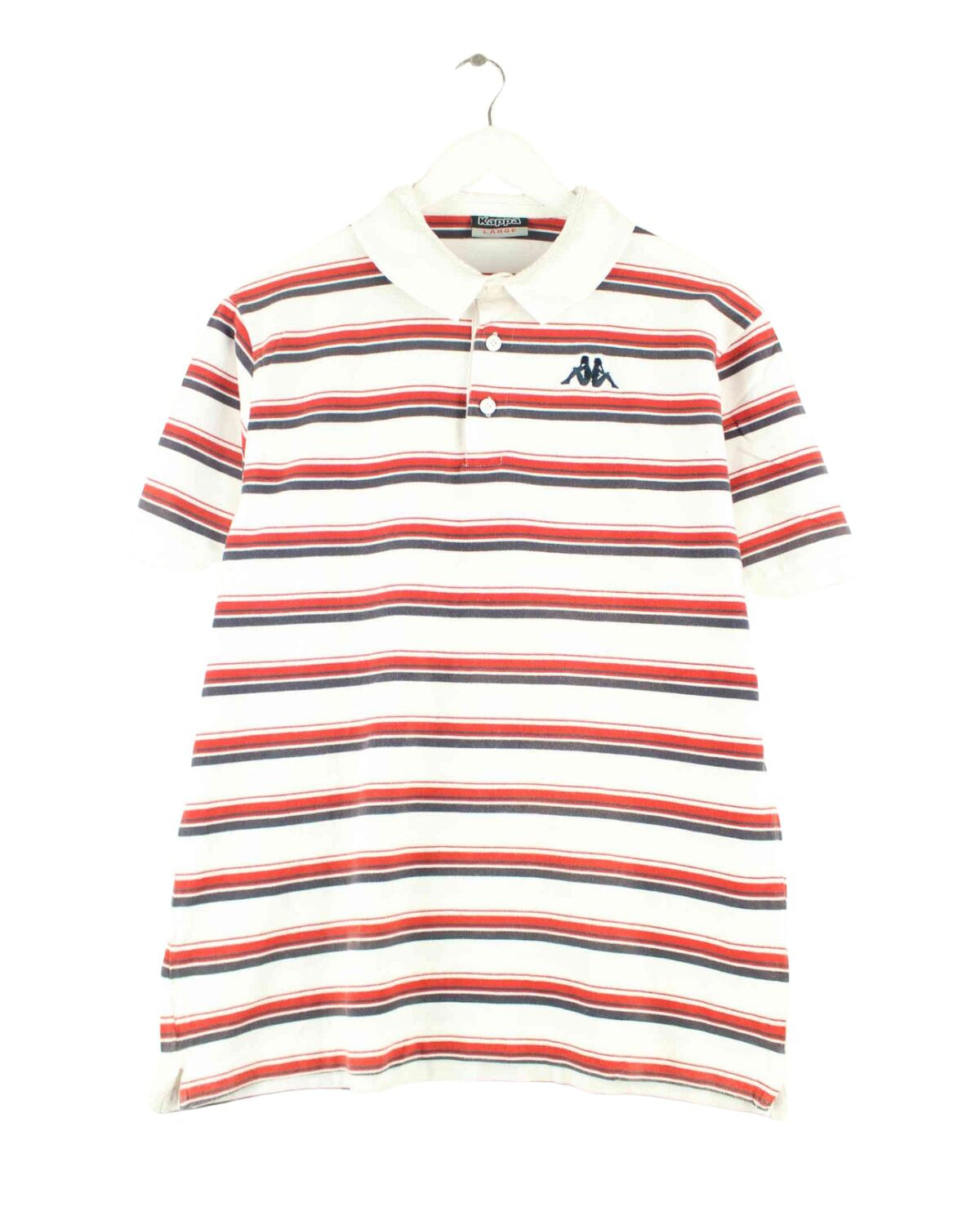 Kappa 00s Striped Polo Weiß L (front image)