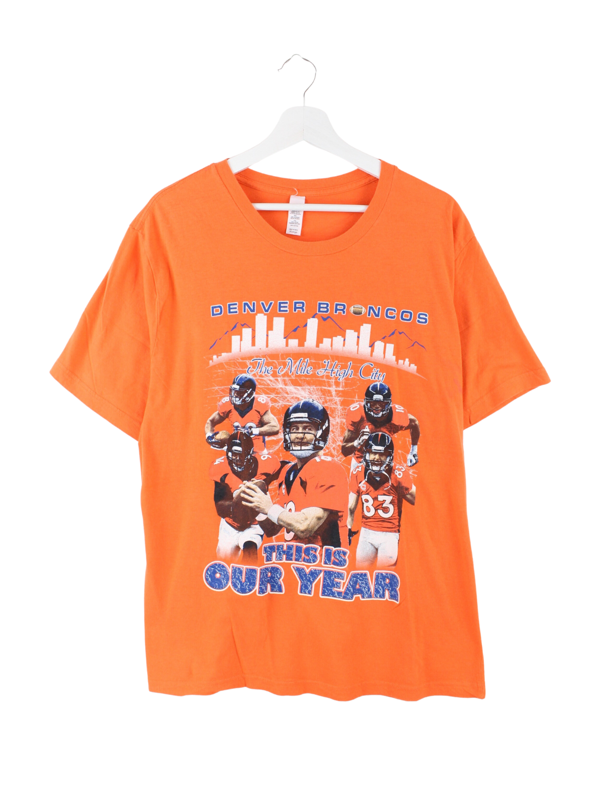 Vintage Denver Broncos T-Shirt Orange XL