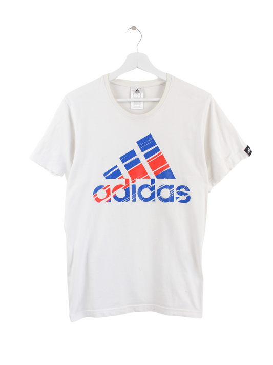 Adidas Print T-Shirt Weiß M