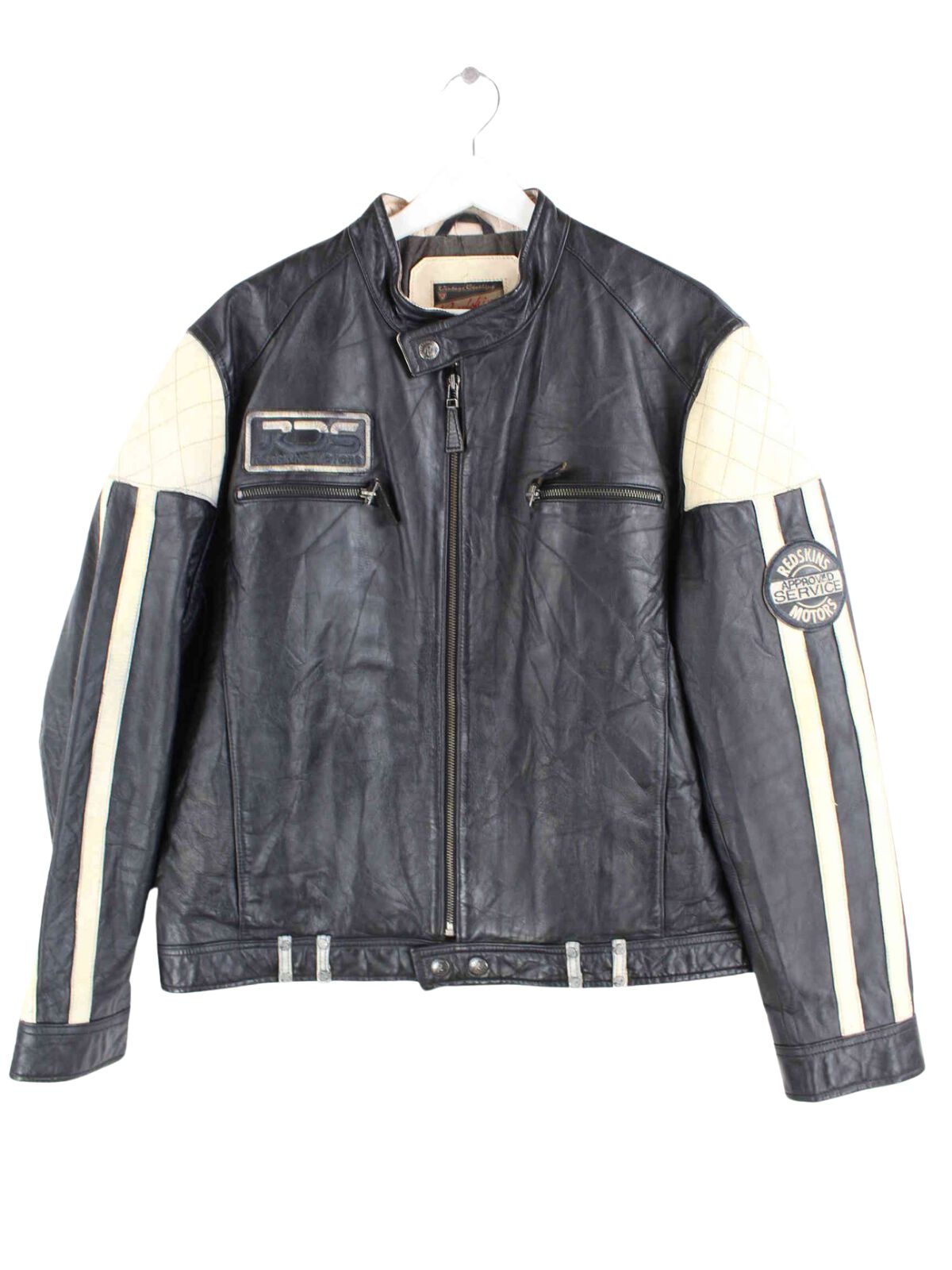 Redskins 90s Vintage Leather Jacket Black M – Peeces