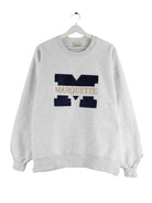 Vintage y2k Marquette Embroidered Sweater Grau L (front image)
