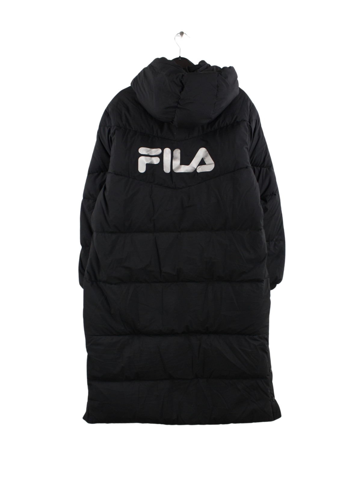 Black fila puffer jacket shop
