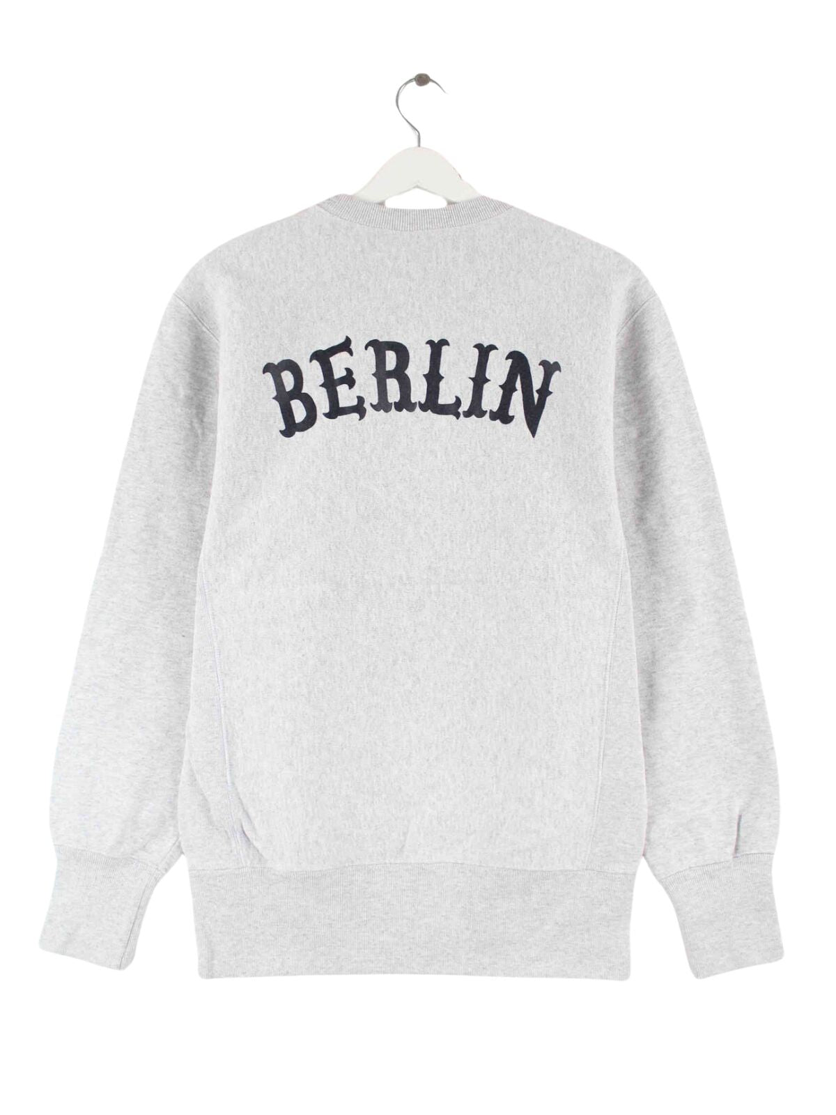 Champion Berlin Print Reverse Weave Sweater Gray M Peeces