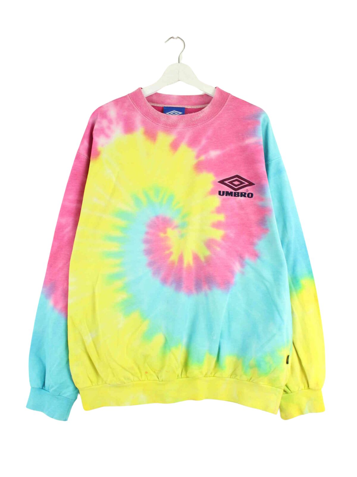 Umbro 90s Vintage Embroidered Tie Dye Sweater Mehrfarbig XL (front image)