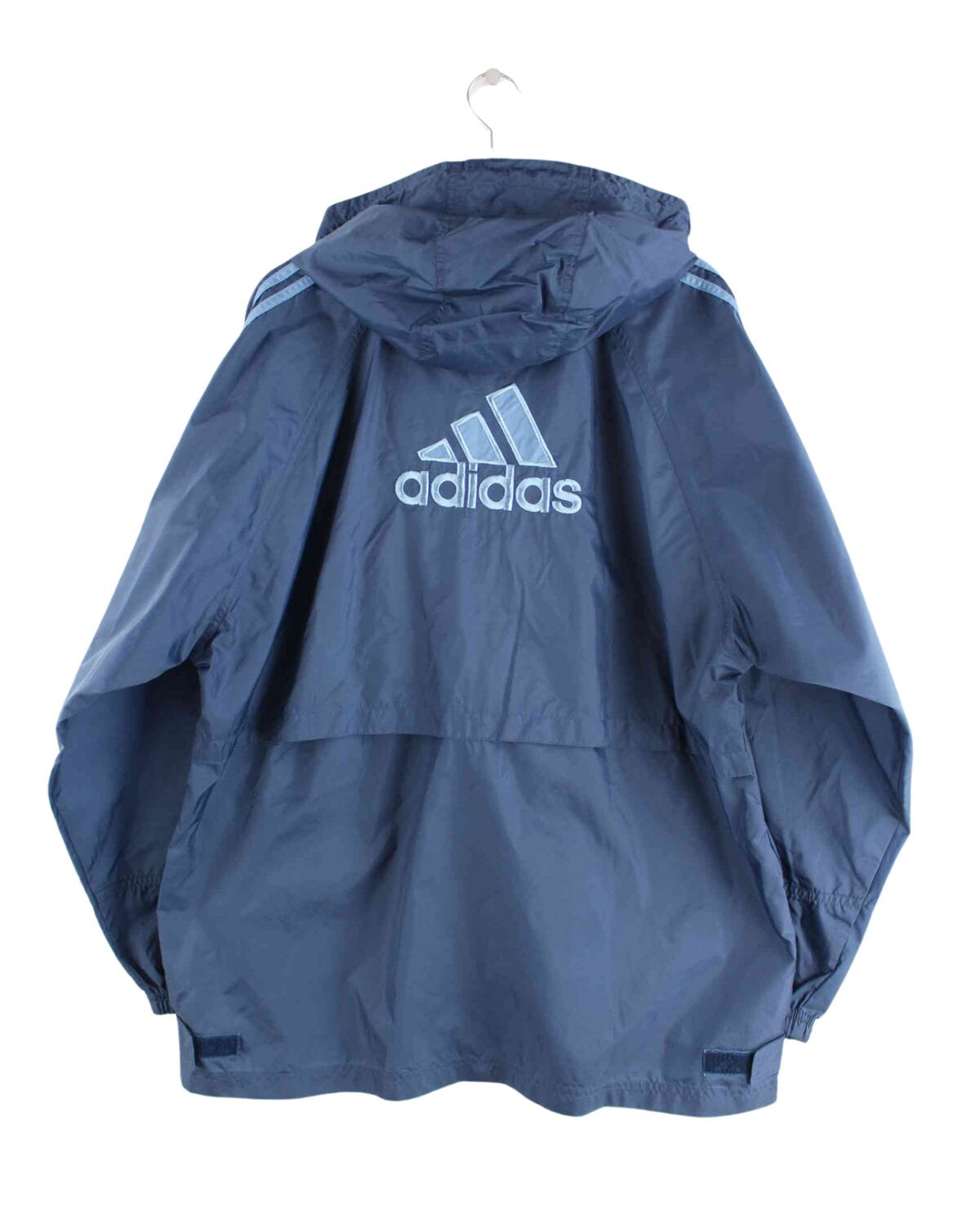 Adidas 90s Vintage Big Logo Jacke Blau L (back image)