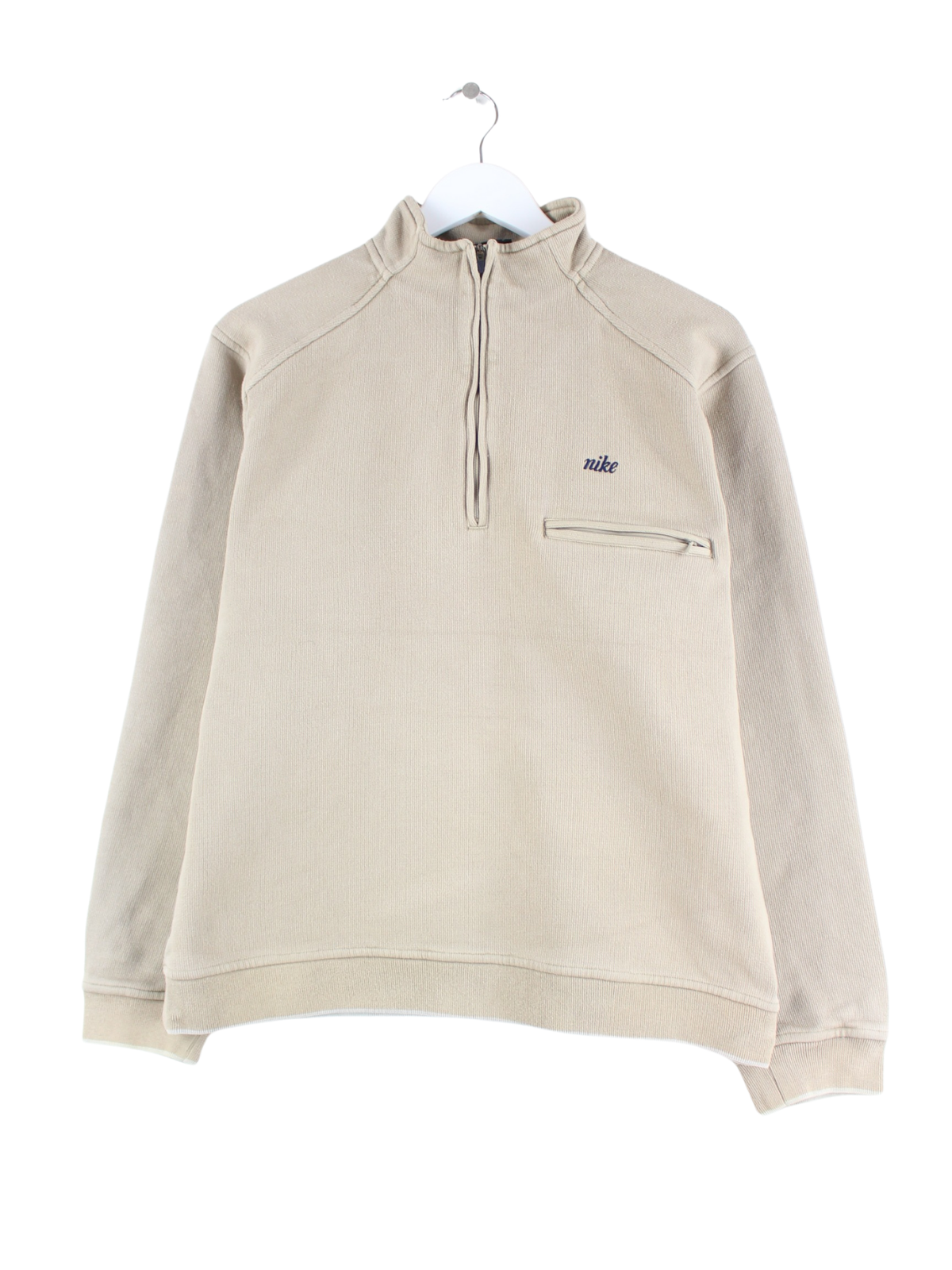 nike beige half zip