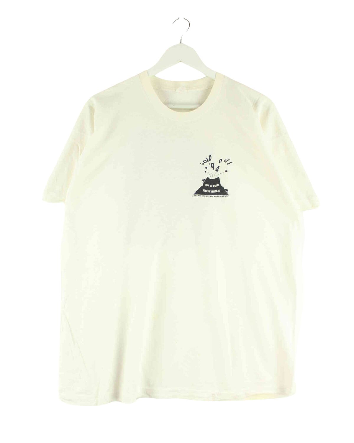 Vintage 1994 Expedition Print Single Stitched T-Shirt Beige L (front image)