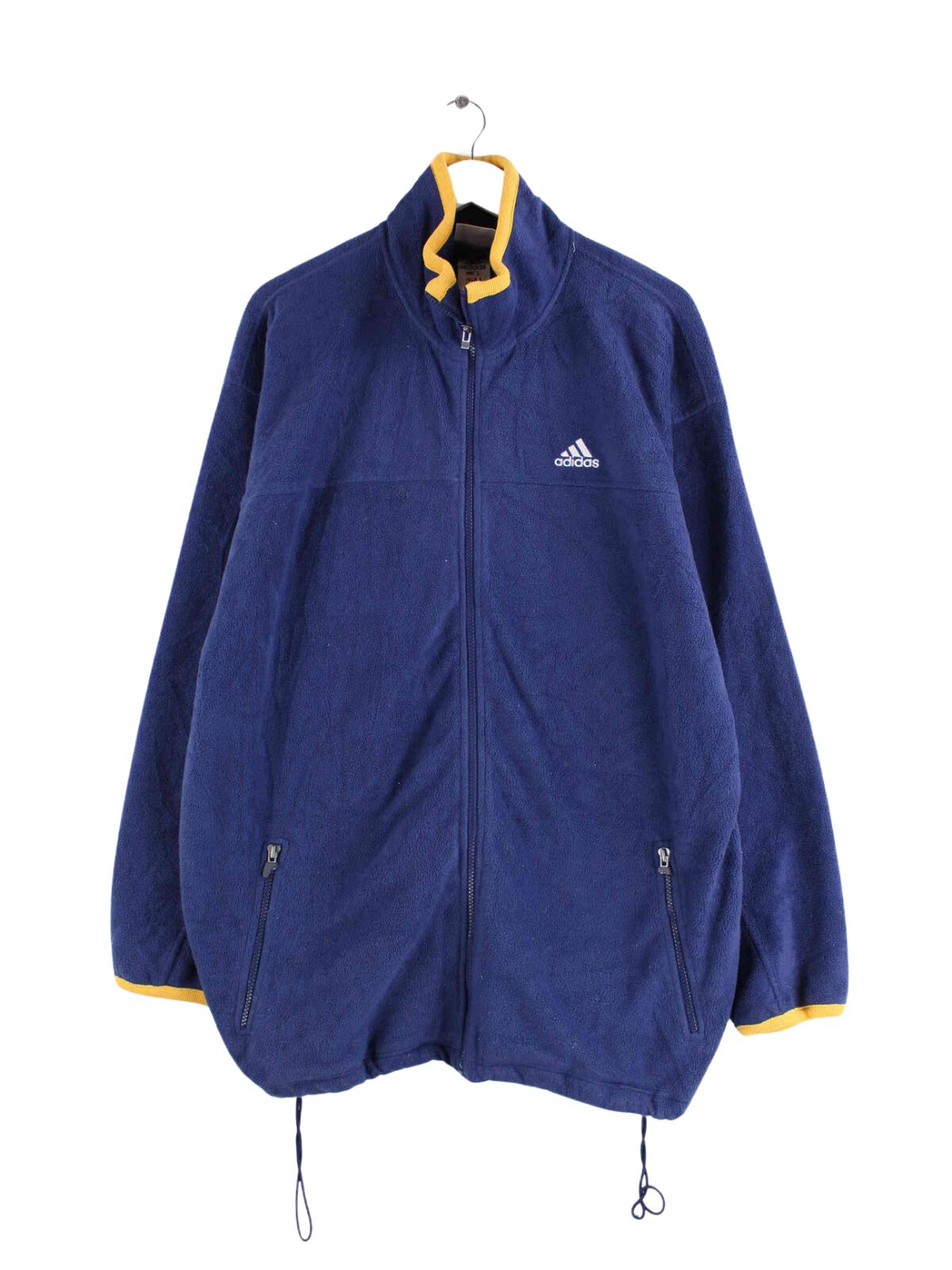 Adidas 90s Vintage Fleece Sweatjacke Blau XXL (front image)