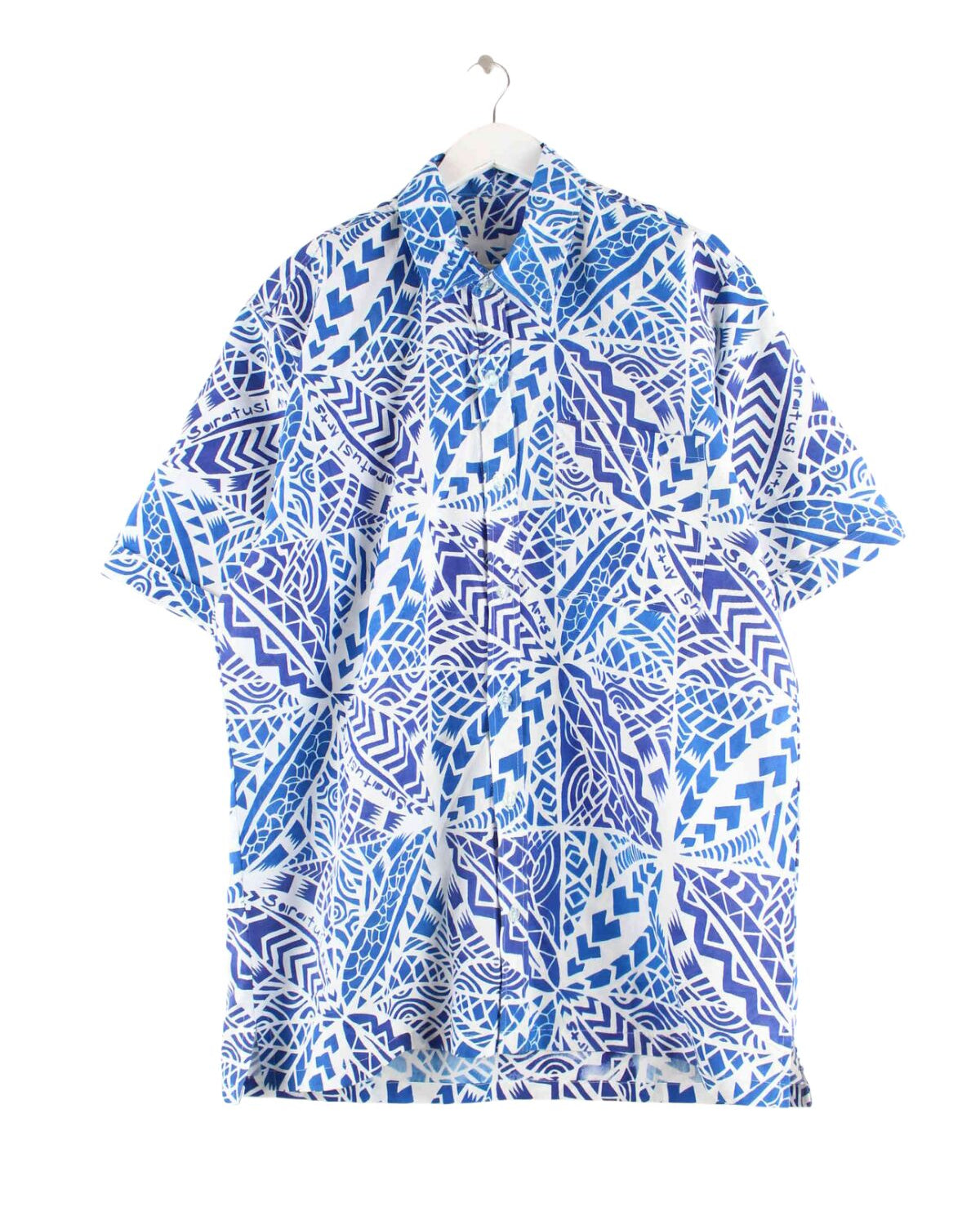 Vintage y2k Hawaii Hemd Blau 4XL (front image)