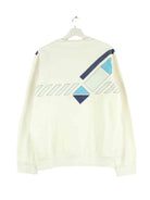 Adidas 80s Vintage Print V-Neck Sweater Weiß L (back image)