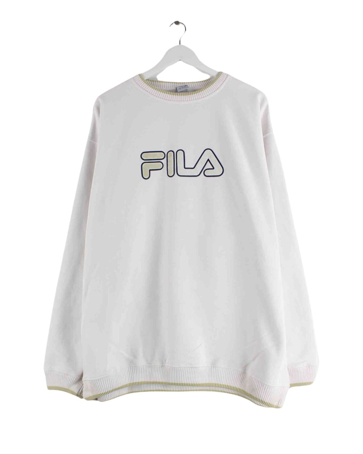 Fila y2k Spellout Sweater Weiß XXL (front image)
