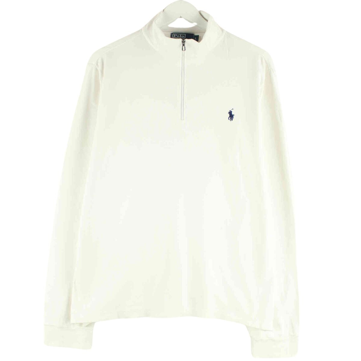 Ralph Lauren y2k Half Zip Sweater Weiß L (front image)