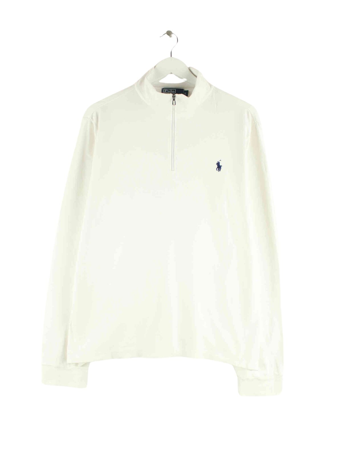 Ralph Lauren y2k Half Zip Sweater Weiß L (front image)