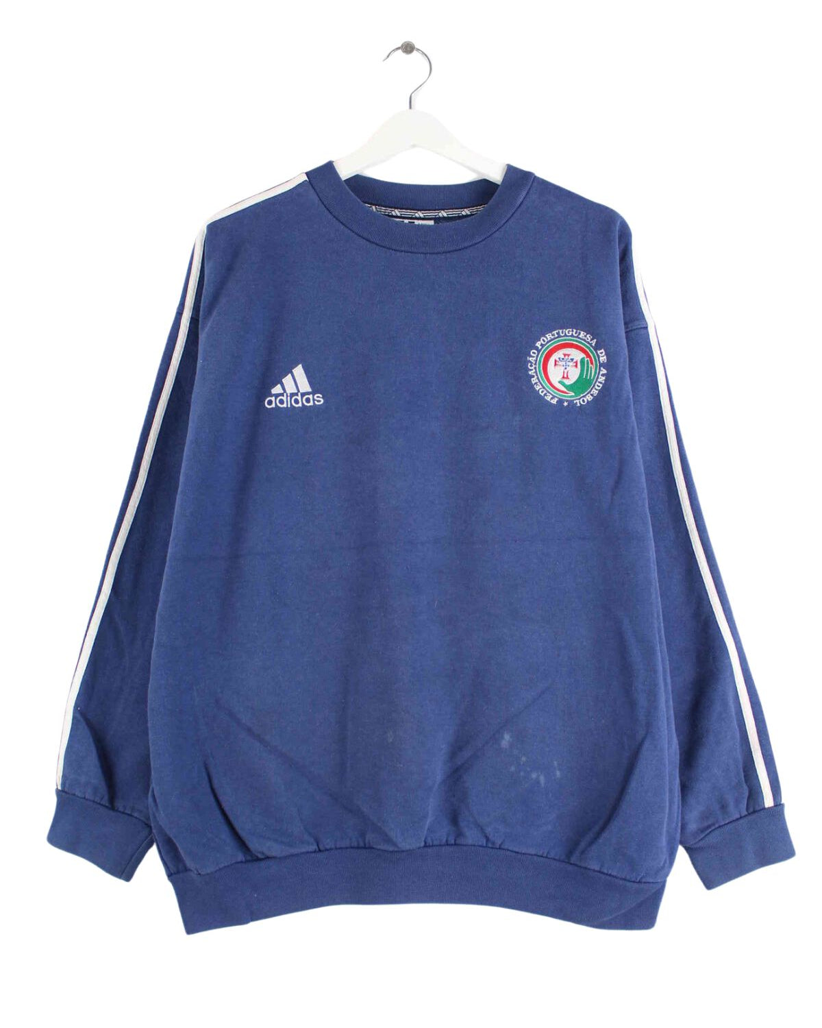 Adidas 80s Vintage Portugal Embroidered Sweater Blau XL (front image)