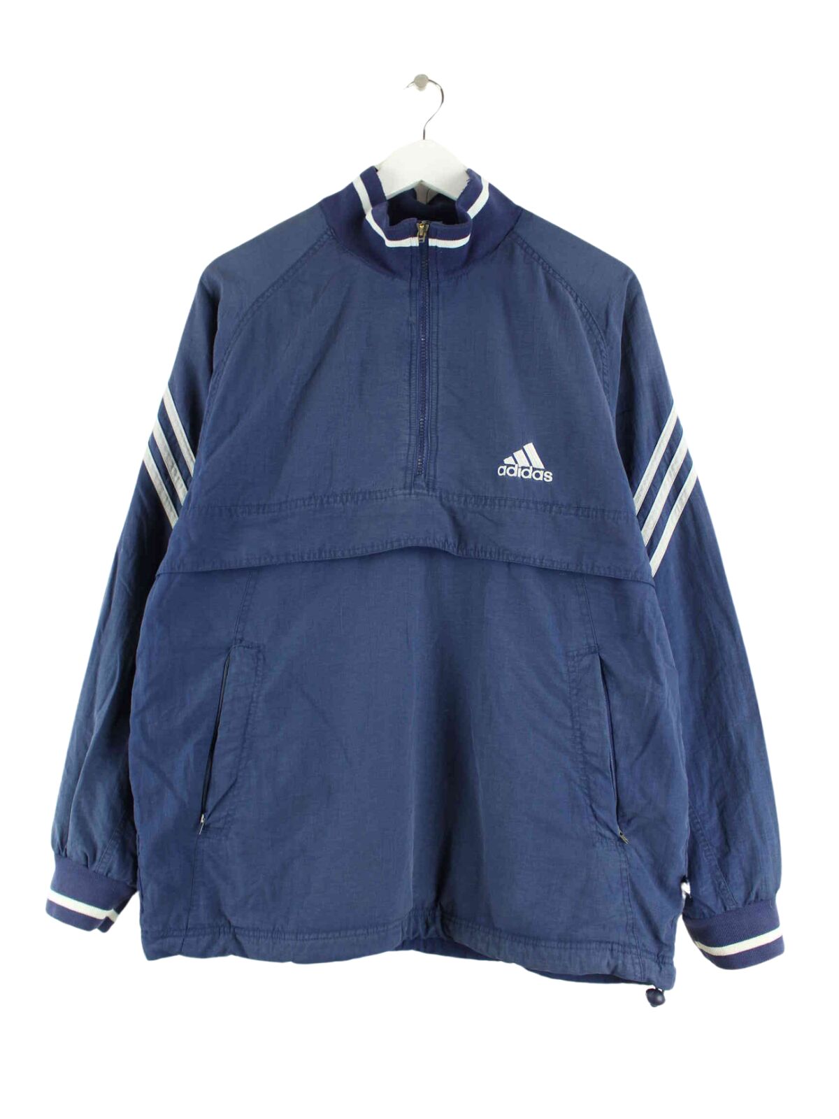 Adidas 90s Vintage 3-Stripes Jacke Blau M (front image)