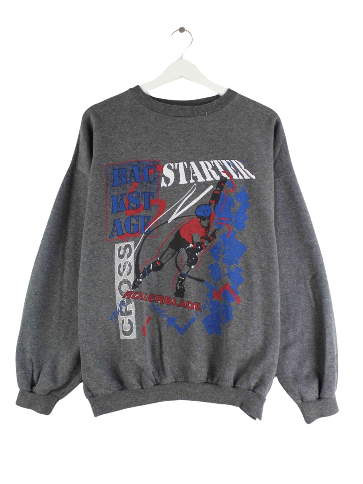 Starter 90s Vintage Rollerblade Print Sweater Grau S (front image)