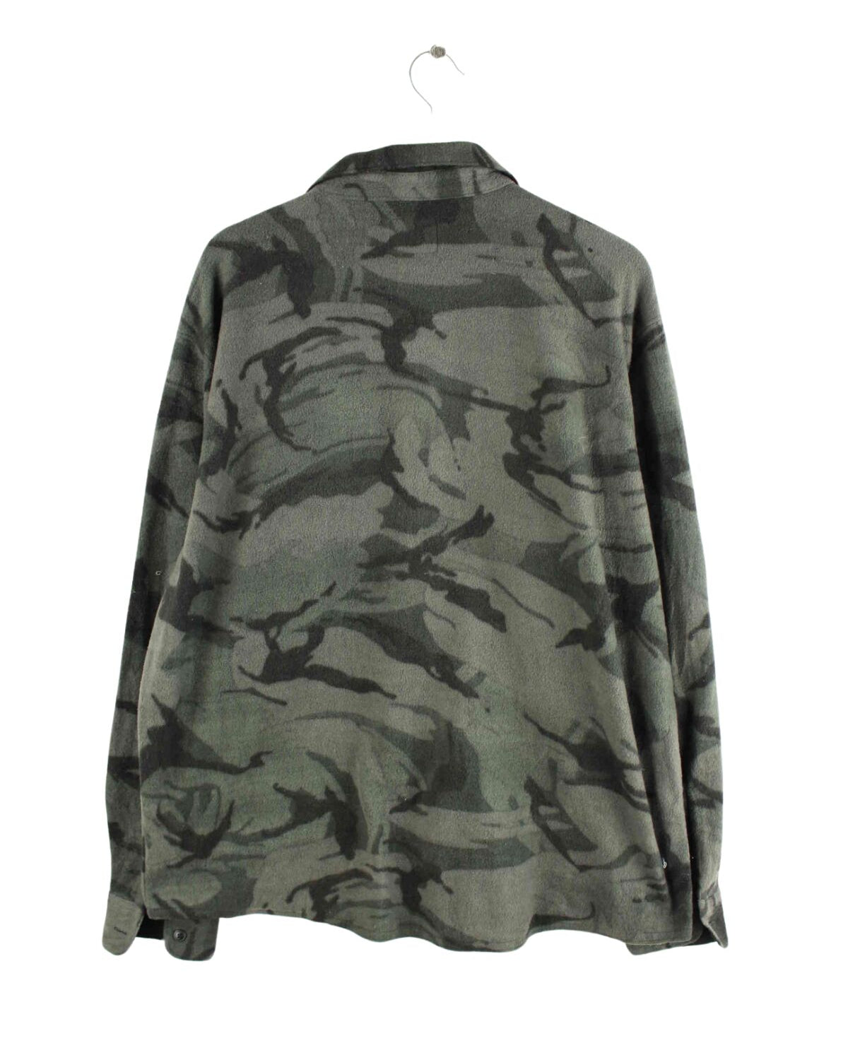 Wrangler y2k Fleece Camo Pattern Hemd Grau XL (back image)