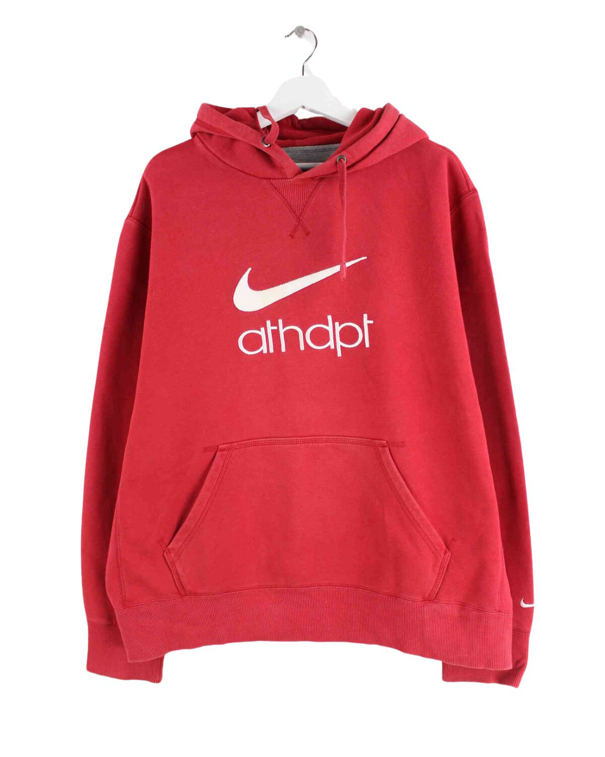 Nike Athletic Big Swoosh Embroidered Hoodie Rot XL (front image)