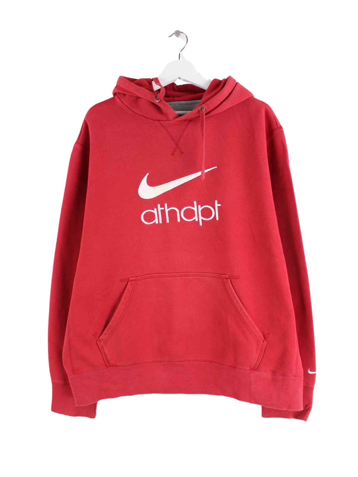 Nike Athletic Big Swoosh Embroidered Hoodie Rot XL (front image)