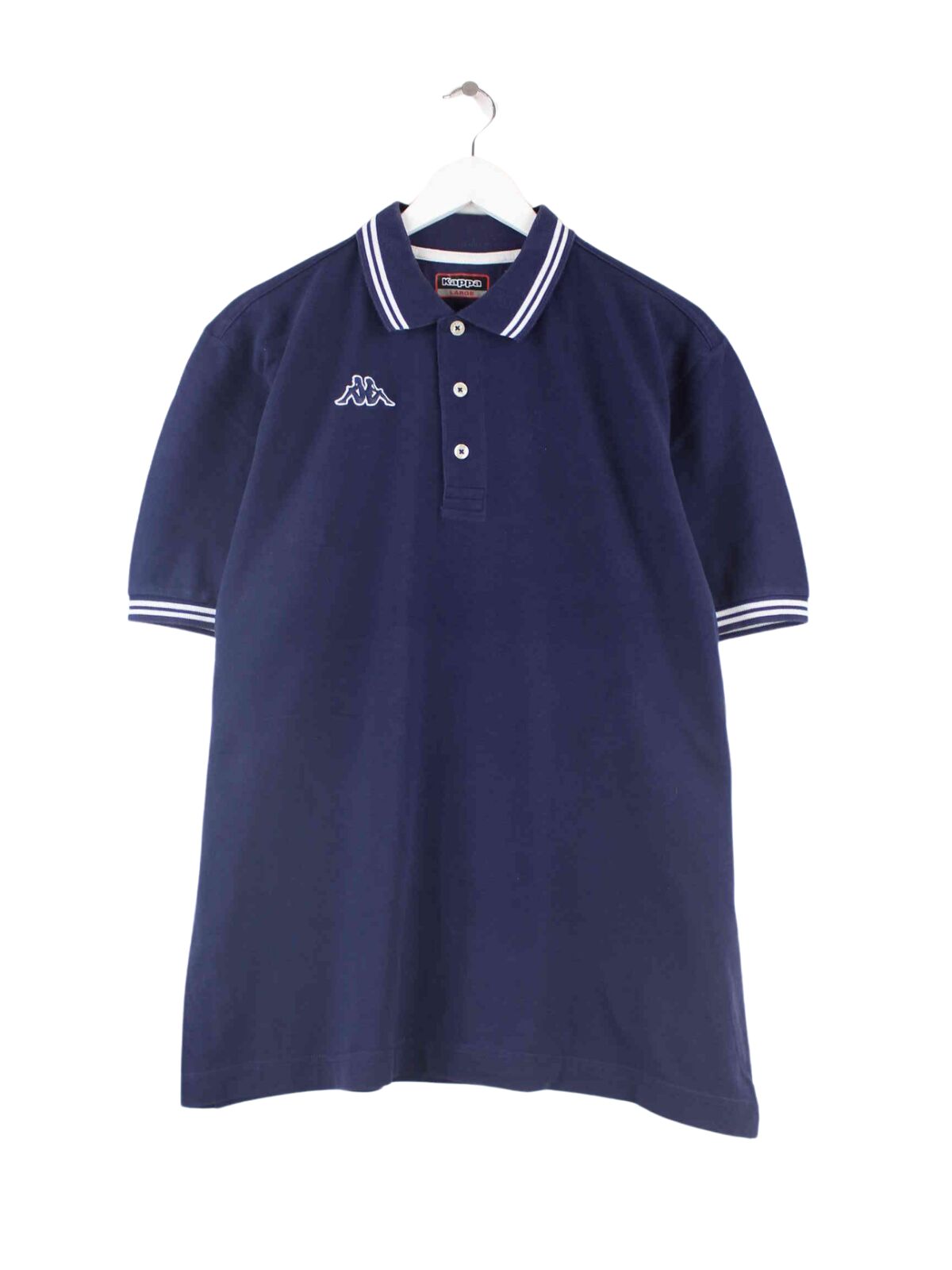 Kappa 00s Striped Polo Blau L (front image)