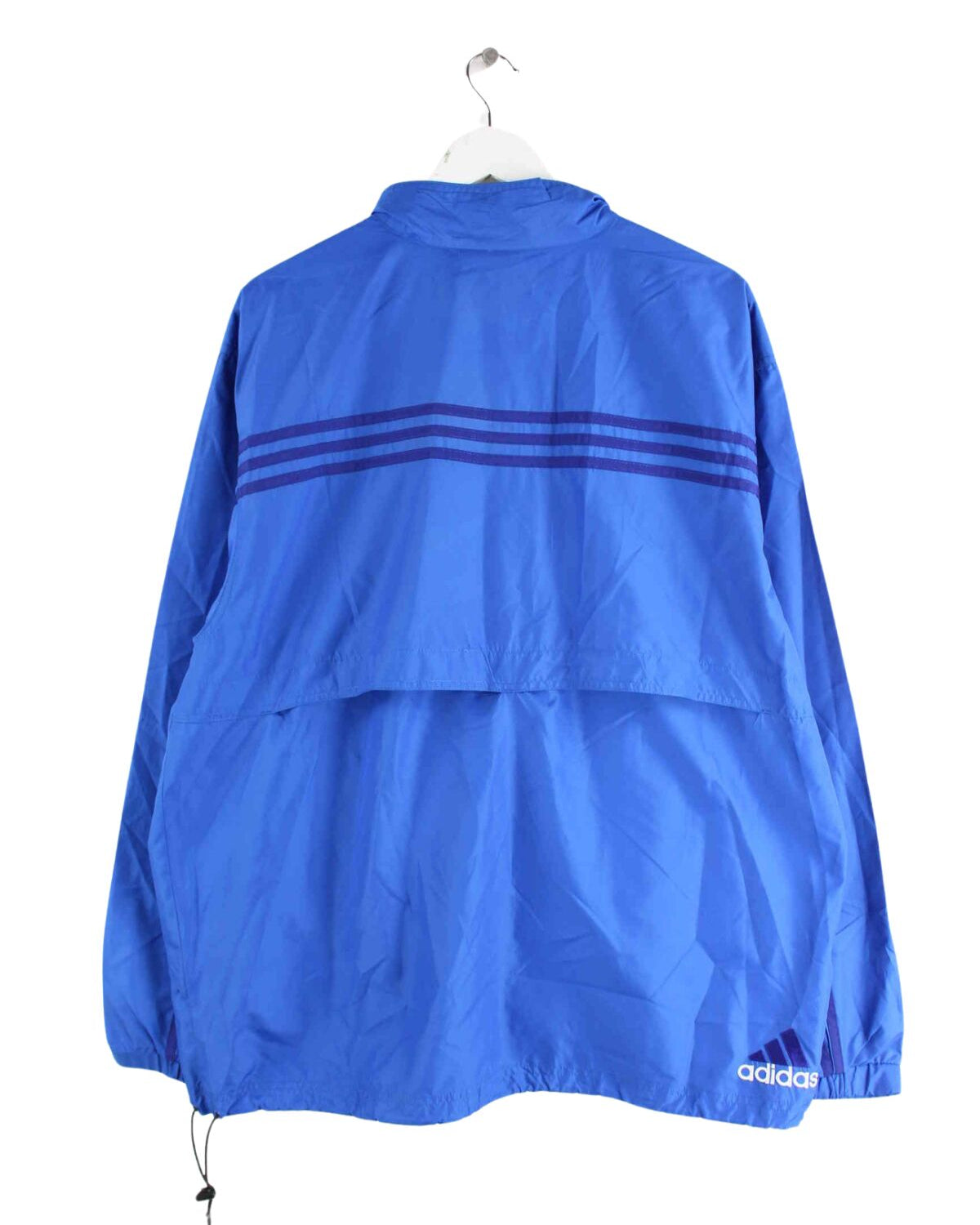 Adidas 90s Vintage Windbreaker Jacke Blau L (back image)