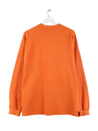 Nike 90s Vintage Big Swoosh Embroidered Sweater Orange L (back image)