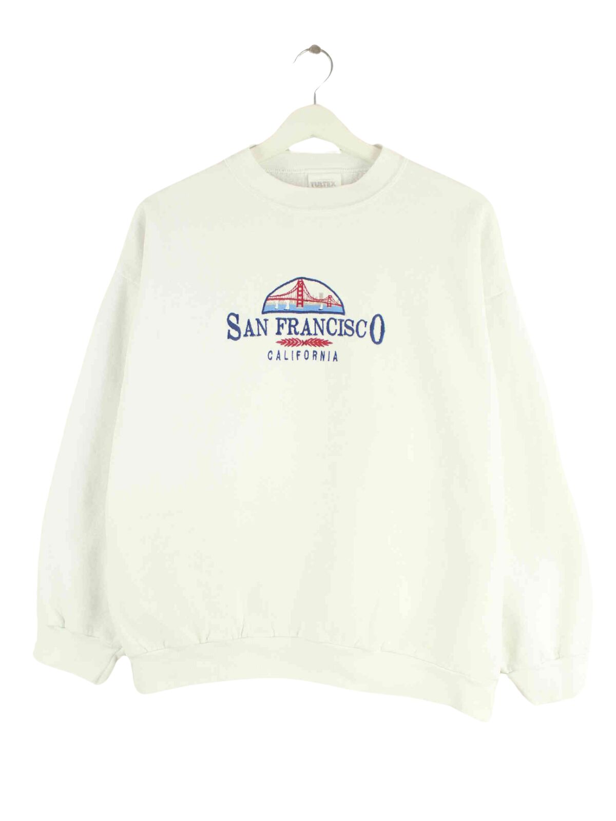 Tultex 90s Vintage San Francisco Embroidered Sweater Grau S (front image)
