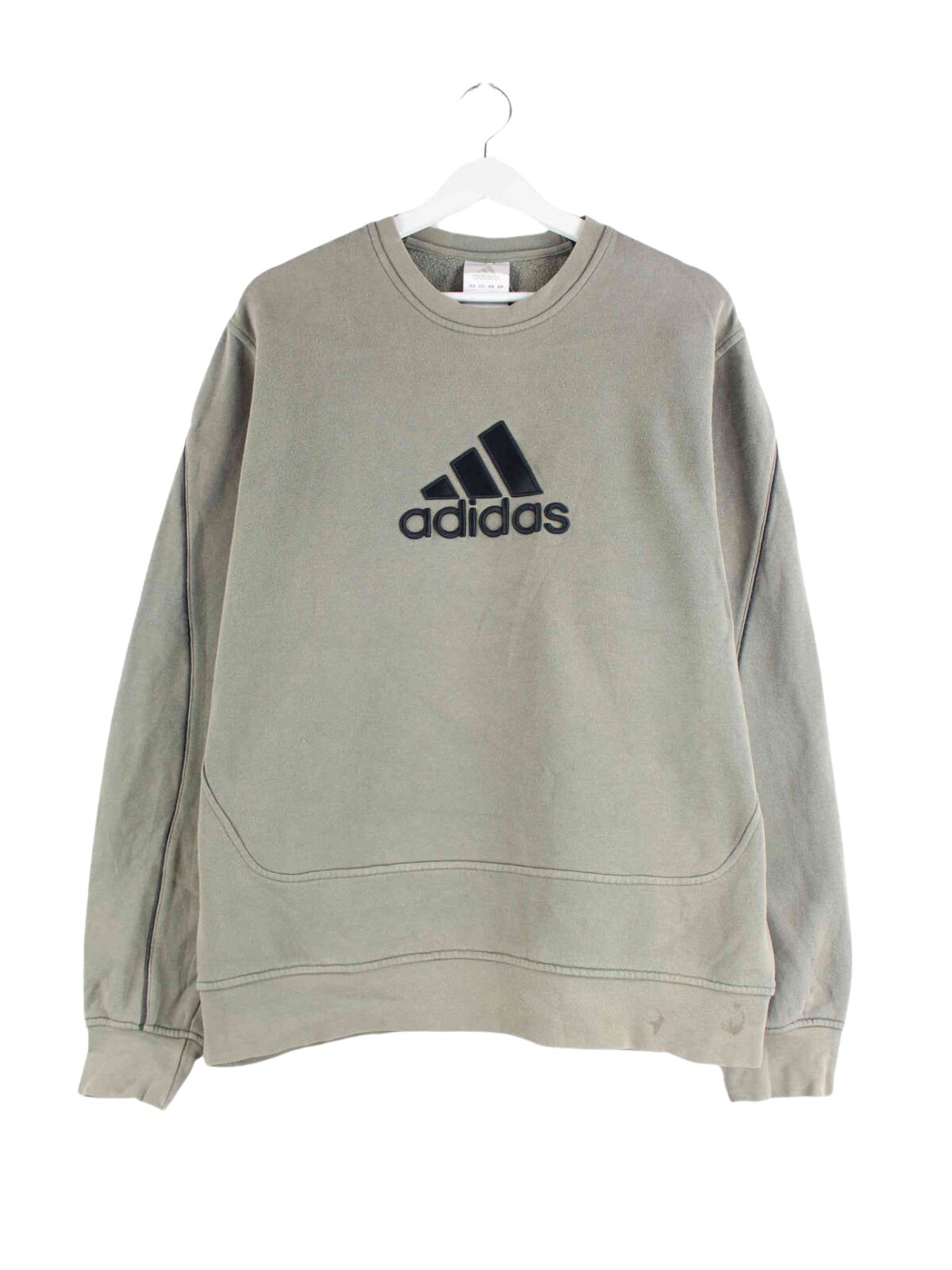 Adidas y2k Big Logo Embroidered Sweater Olive L (front image)