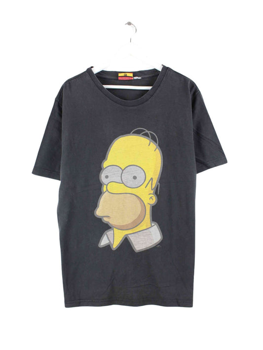 Vintage The Simpsons Print T-Shirt Schwarz XL