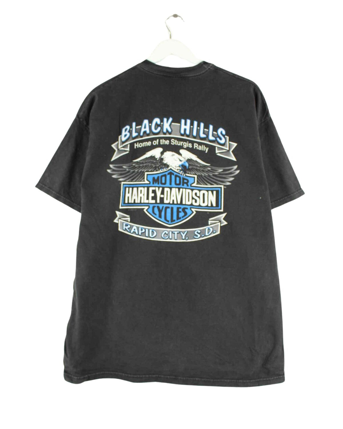 Harley Davidson 2000 Vintage Rapid City Print T-Shirt Schwarz XL (back image)