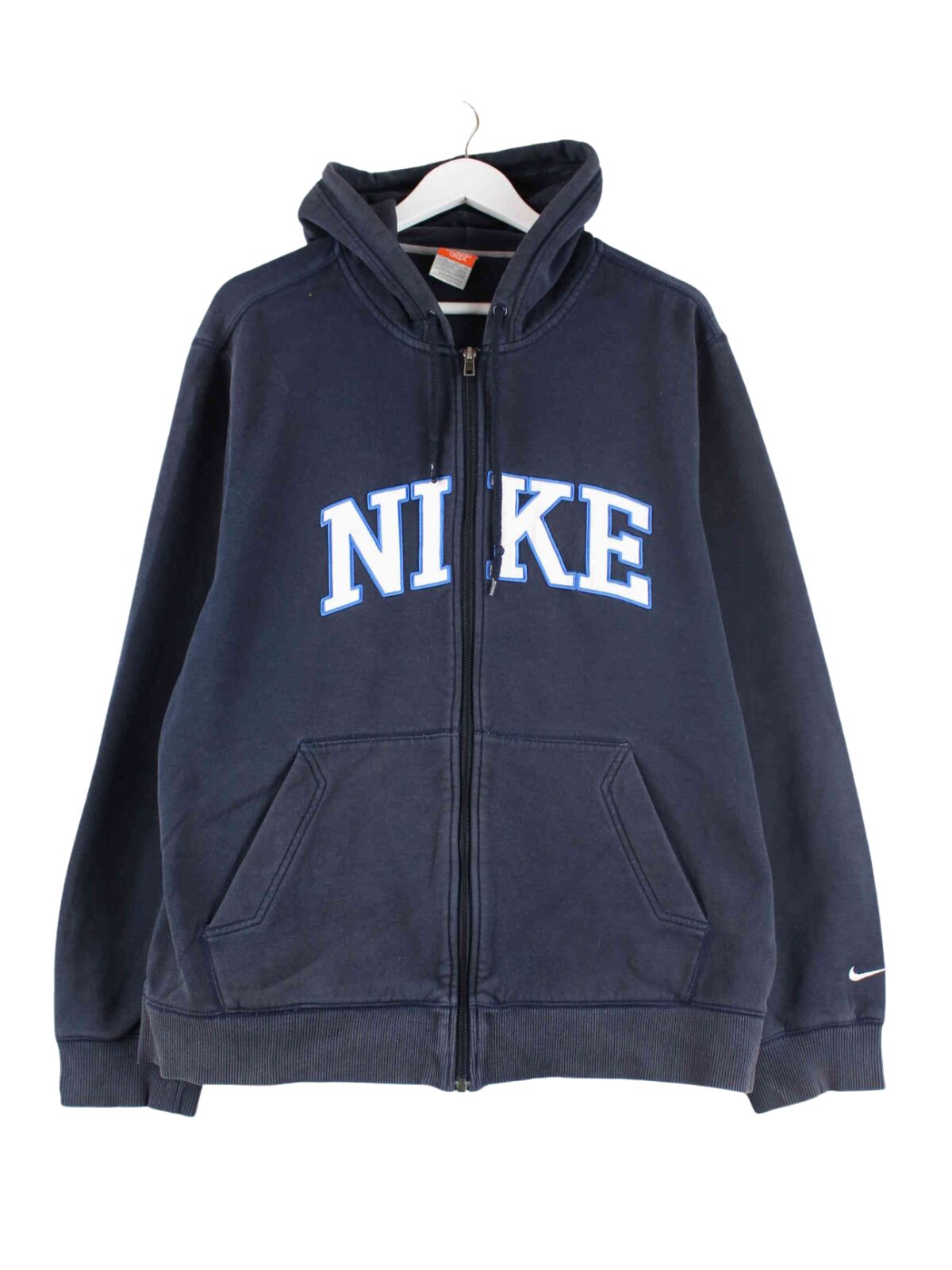 Nike Spellout Embroidered Faded Zip Hoodie Blau XL (front image)