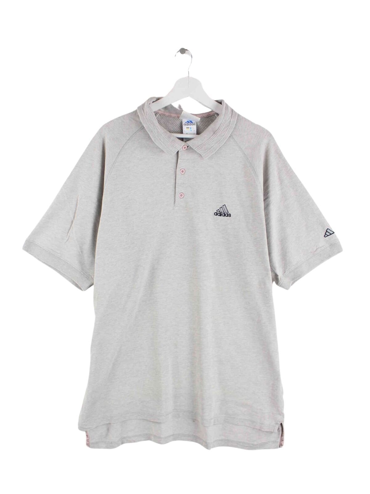 Adidas 90s Vintage Polo Grau XL (front image)