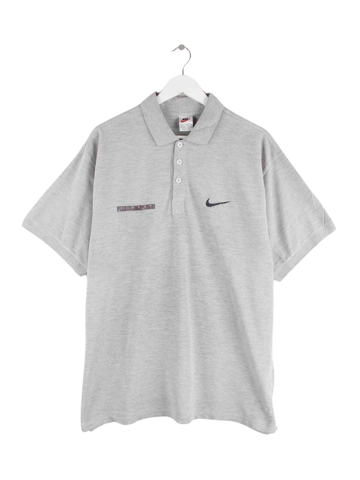 Nike 90s Vintage Polo Grau M (front image)