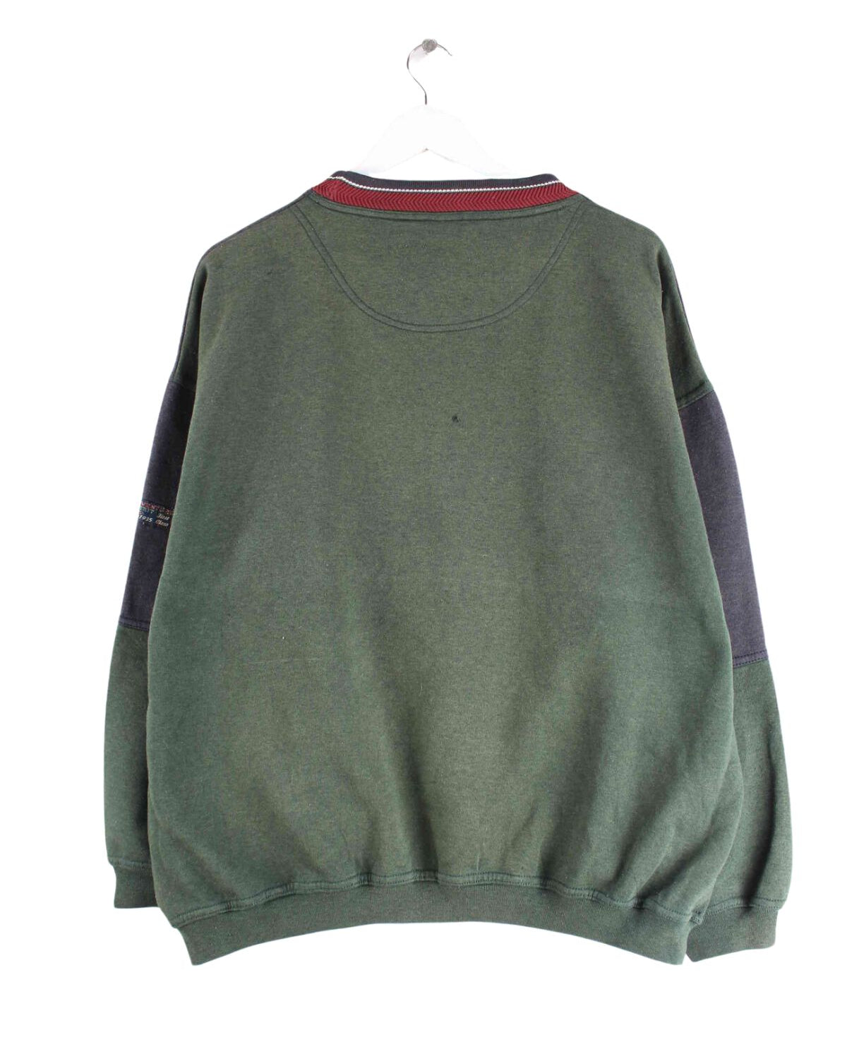 C&A 90s Vintage Embroidered Sweater Grün L (back image)