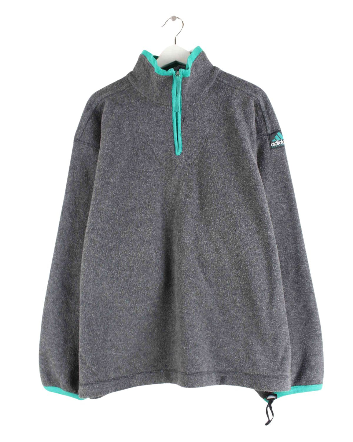 Adidas Equipment 90s Vintage Half Zip Fleece Sweater Grau XL (front image)