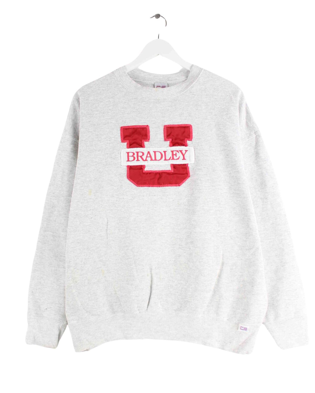 Vintage 90s Bradley Embroidered Sweater Grau XL (front image)