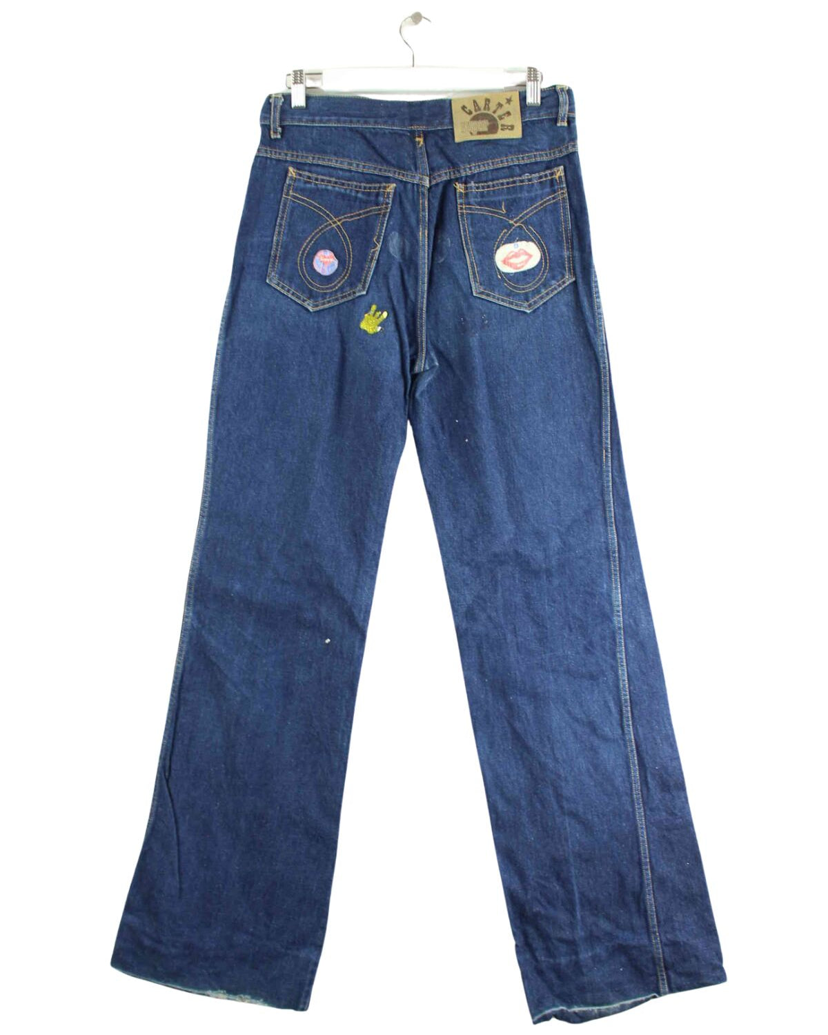 Vintage y2k Patched Jeans Blau W30 L38 (back image)