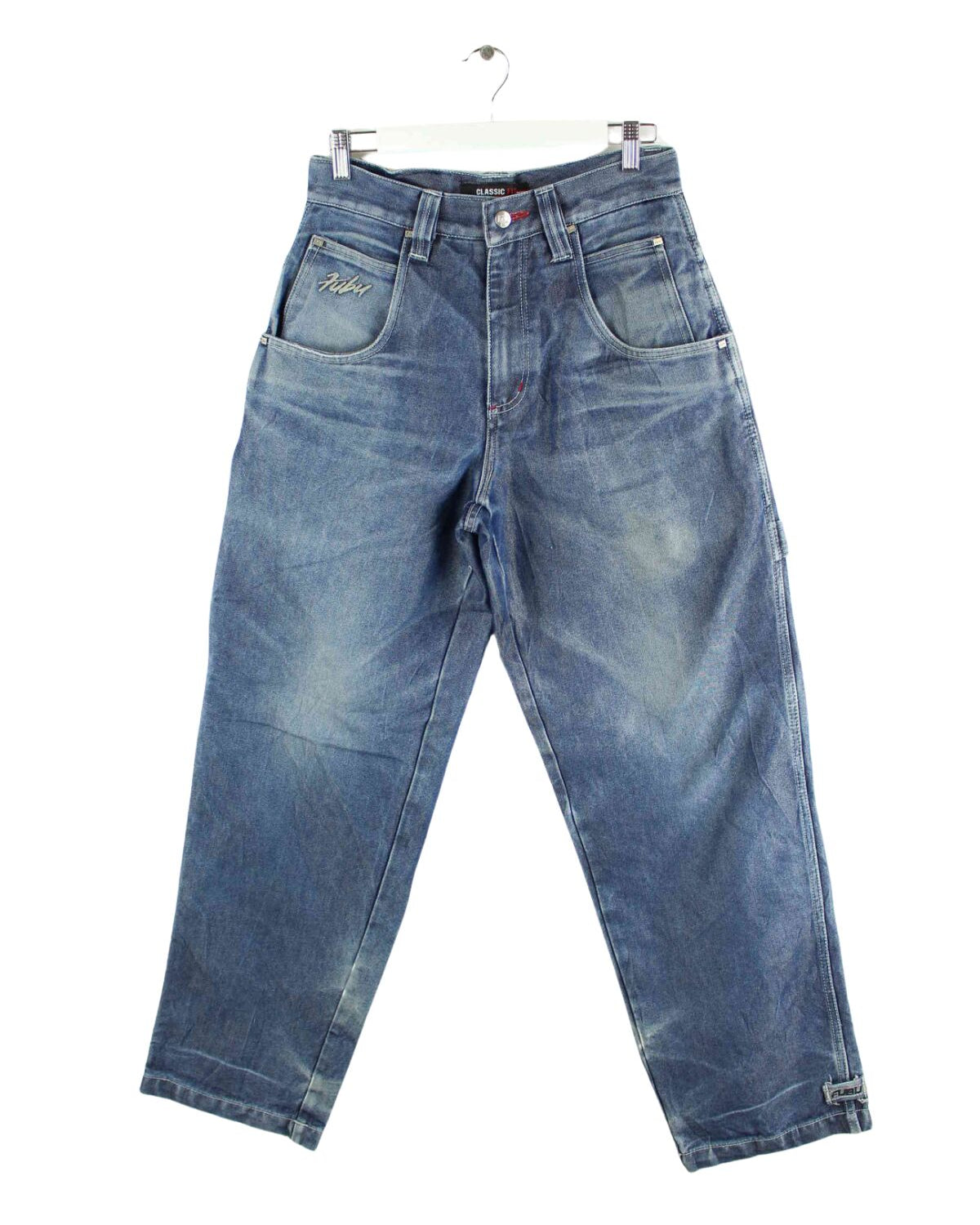 Fubu y2k Classic Fit Embroidered Jeans Blau W30 L32 (back image)