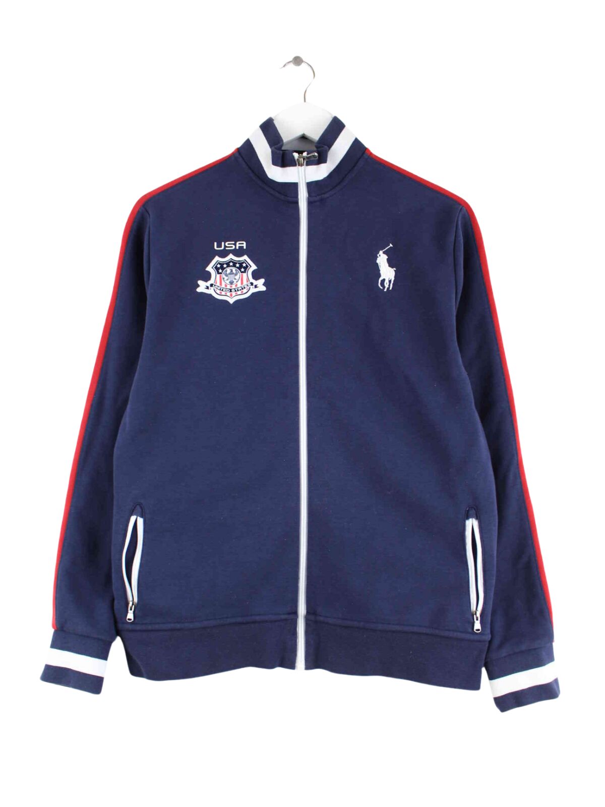 Ralph Lauren USA Embroidered Sweatjacke Blau S (front image)