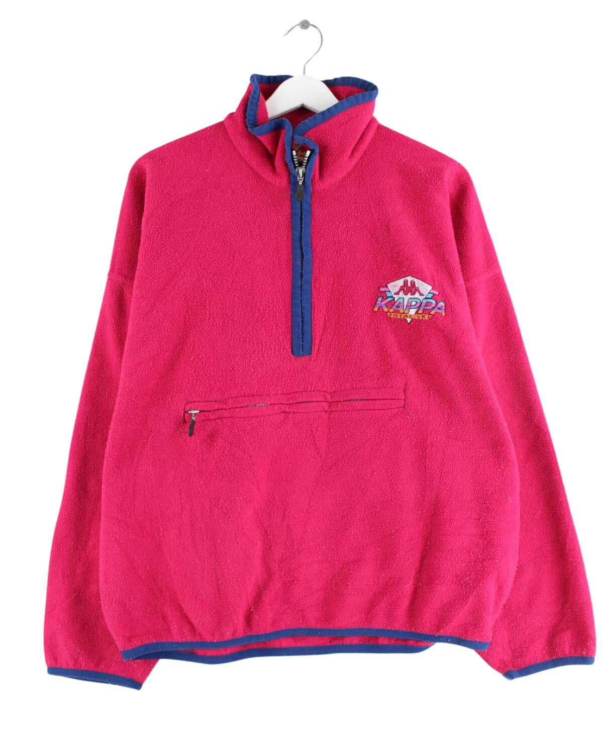 Kappa 80s Vintage Half Zip Fleece Sweater Pink M (front image)