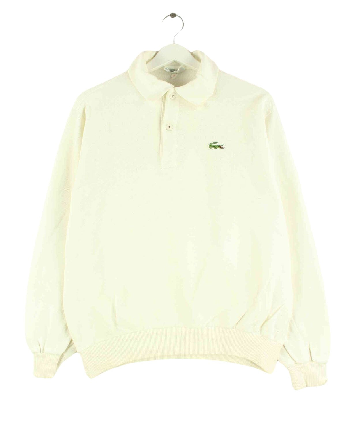 Lacoste 90s Vintage Polo Sweater Beige M (front image)