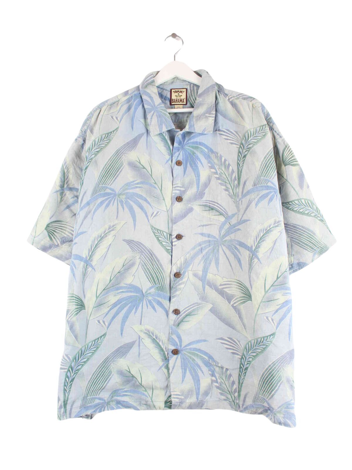 Tommy Bahama 90s Vintage 100% Silk Hawaii Hemd Blau XXL (front image)