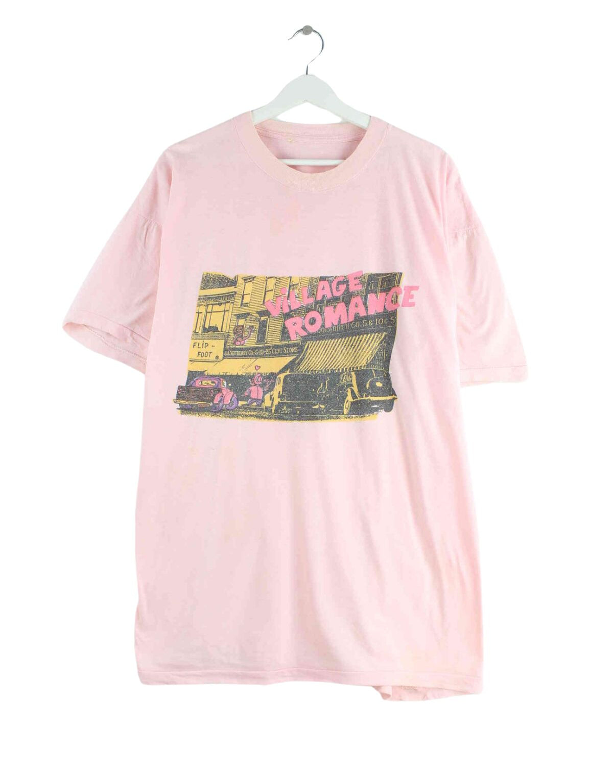 Vintage 80s Print T-Shirt Rosa XL (front image)