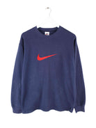 Nike Damen 90s Vintage Big Swoosh Sweater Blau L (front image)