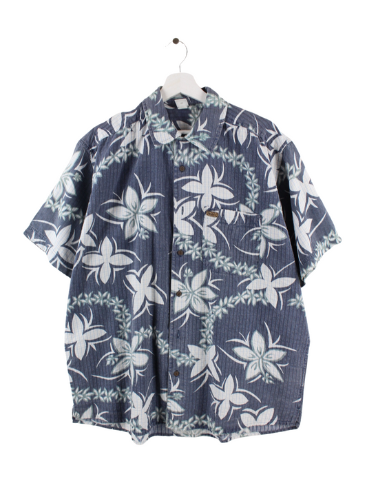 Vintage Hawaii Hemd Blau L