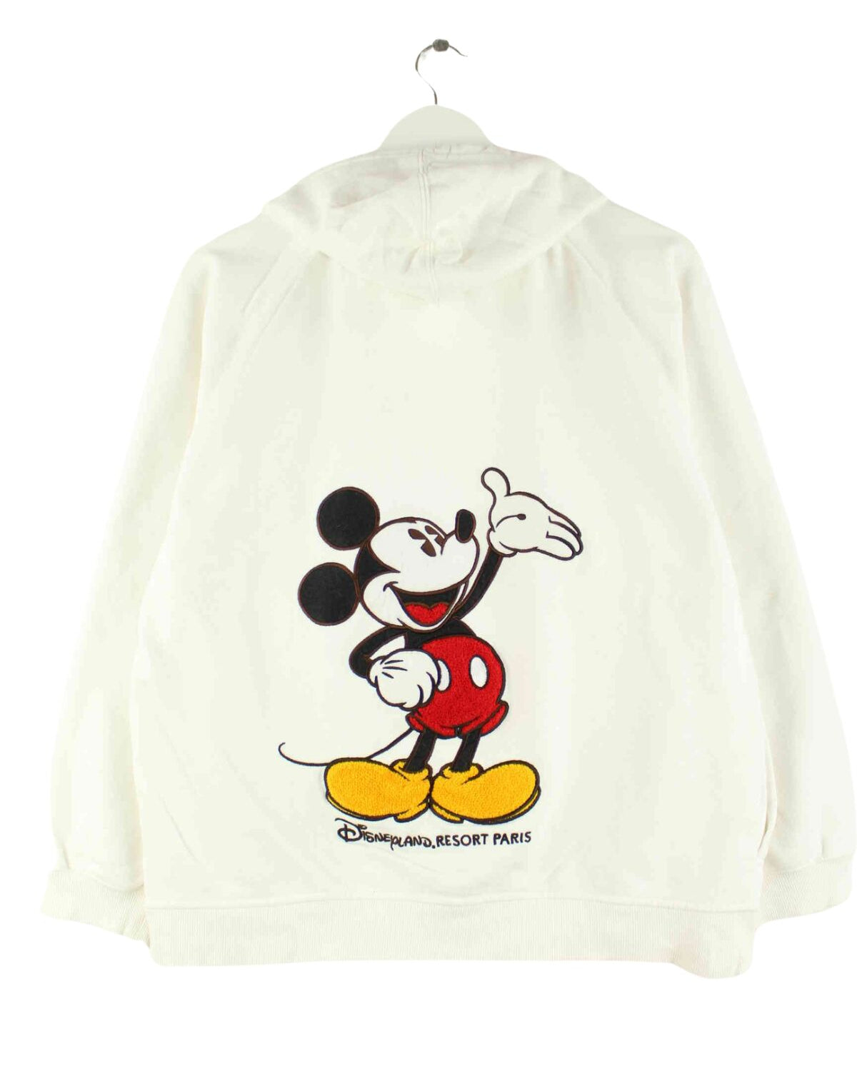 Disney Damen Embroidered Mickey Mouse Zip Hoodie Weiß L (back image)