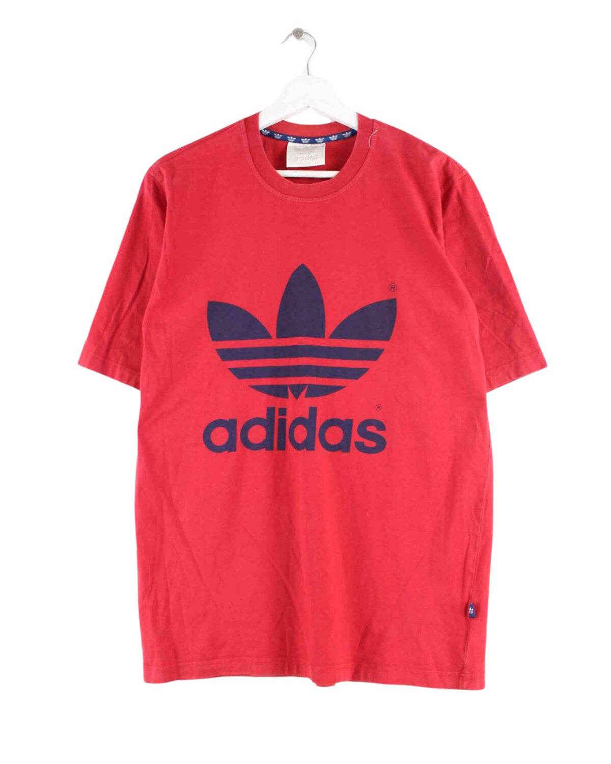 Adidas 80s Vintage Trefoil Print T-Shirt Rot M (front image)