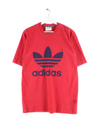 Adidas 80s Vintage Trefoil Print T-Shirt Rot M (front image)