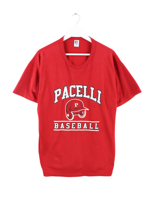 Russell Athletic Pacelli Baseball T-Shirt Rot L