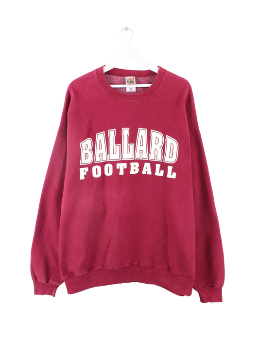 Fruit of the Loom Ballard Football Sweater Rot XXL